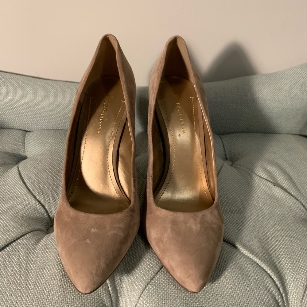 BCBGeneration Suede Taupe Heels 👠